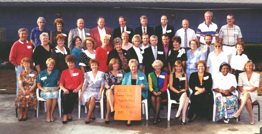 Group Photo Of The Class Of 1959 At The 1991 Reunion
